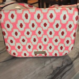 Kate Spade Pink and White Floral Crossbody Bag
